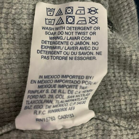 Polo Ralph Lauren Shirt Men’s 1x Gray Waffle Knit Sleepwear Pony Long Sleeve - Picture 8 of 10